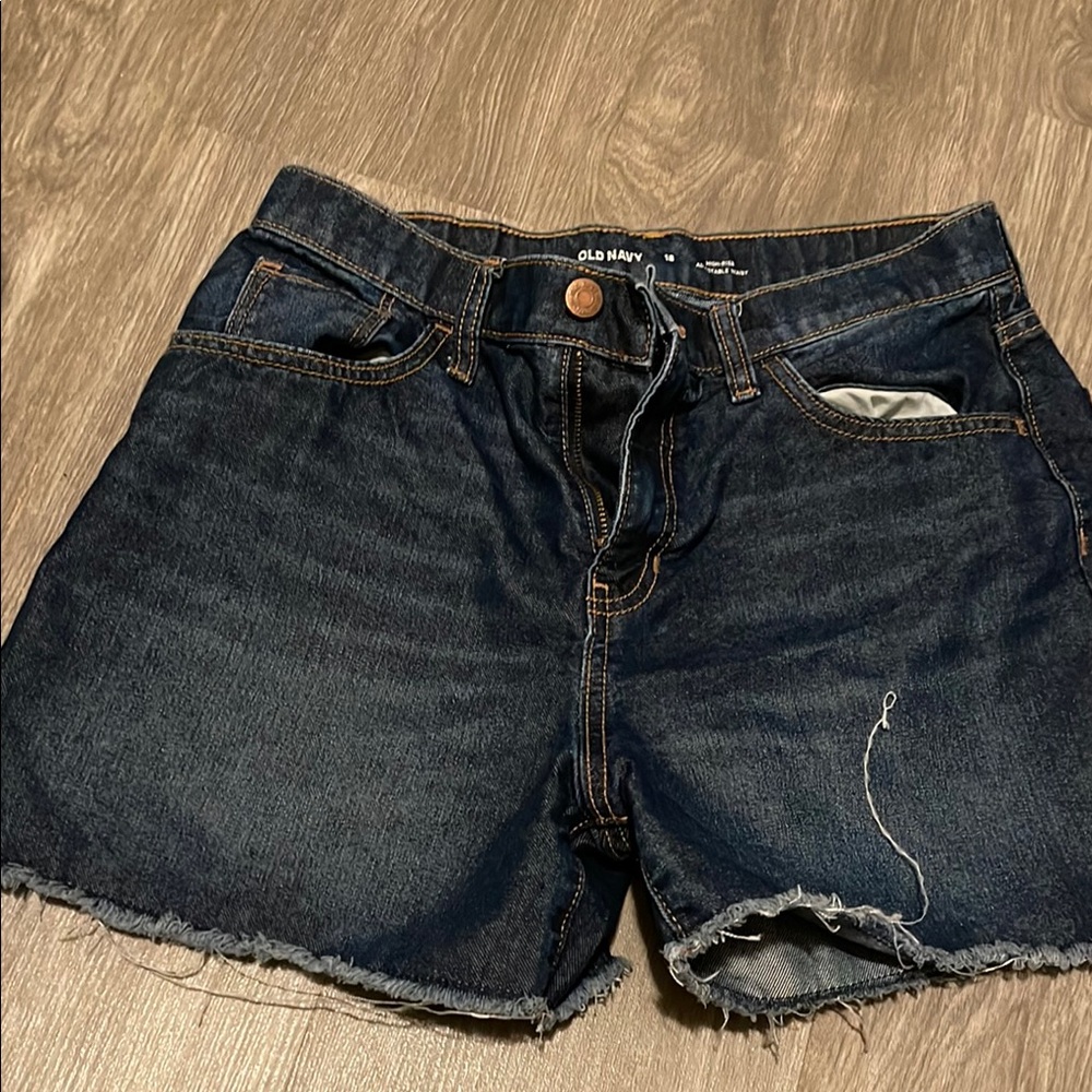 Old Navy Blue Jean Shorts with Frayed Hem